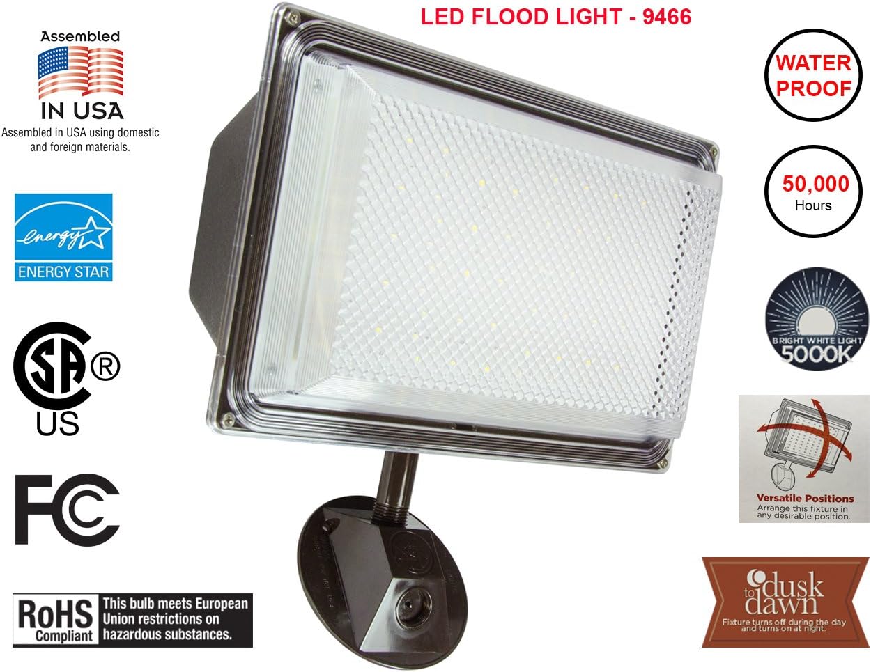 Flash Deals - 50% OFF Outdoor Security LED Flood Light-lights of America- 3000 Lumens-30 W-Very Bright