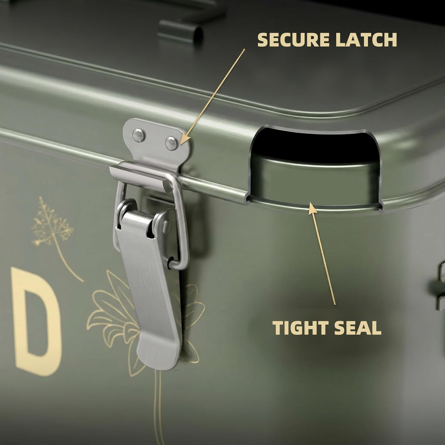 Orionstar Metal Seed Storage Organizer, 4 Compartments Saving Box with 30 Envelopes & Labels, Garden Organization Bin for Heirloom Protection, Vintage Dark Green