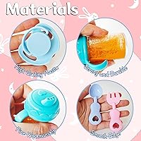 Vista 3 de Juego de 13 Piezas de Accesorios para Muñecas de Bebé con Biberones Mágicos, Juego de Juguetes de Alimentación de Simulación con Empaque, Juego