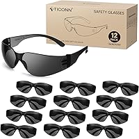 Vista 14 de TICONN Gafas de seguridad transparentes para hombres, gafas protectoras resistentes a los arañazos y impactos, cumplen con la norma ANSI Z87.1