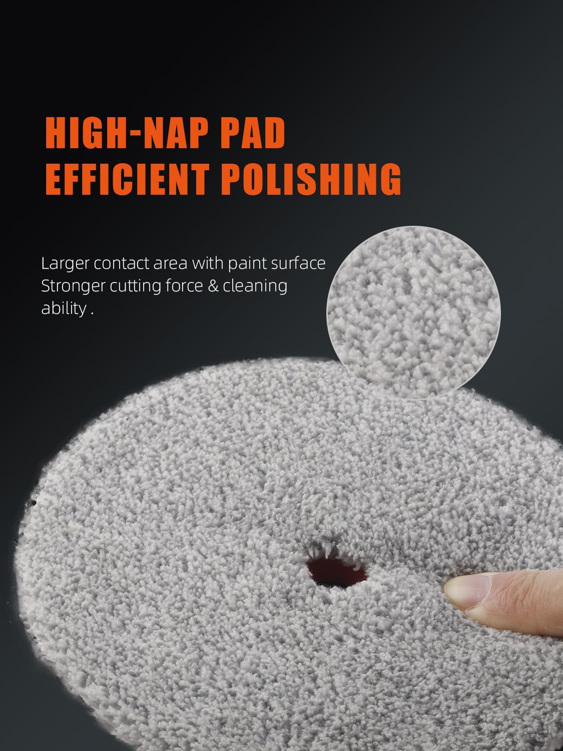 Buffing Polishing Pads, SPTA 7Pc 6.5 Inch Face for 6Inch 150mm Backing Plate Compound Buffing Sponge Pads Cutting Polishing Pad Kit For Car Buffer Polisher Compounding, Polishing and Waxing -YL6PADMIX
