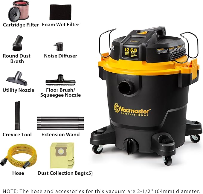 Aspiradora Tambor 12 Galones 5.5 HP 120V miniatura 2