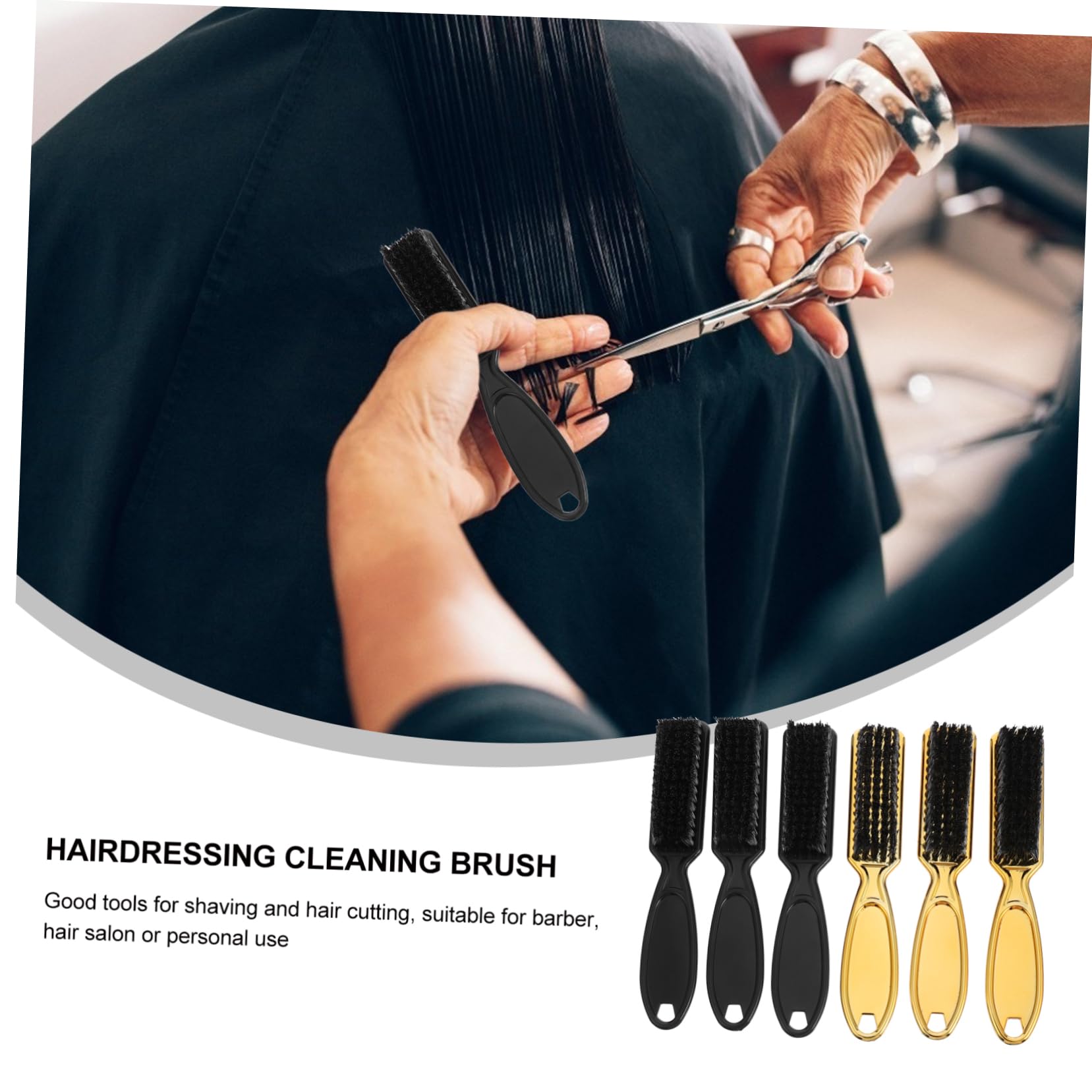 Baluue Nylon Abs Handle Hairdressing Brush Barber Neck Duster Hair Cleaning Tool