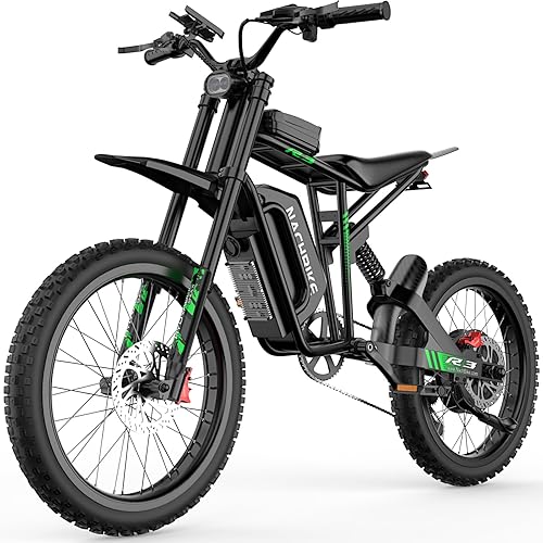 Electric Bike for Adults, R3 6000W Peak Dirt Bike, 50 MPH Top Speed, 50 Miles Long Range Ebike with 60V 25Ah Battery, 19" Off Road Tires Electric Motorcycle with Full Suspension