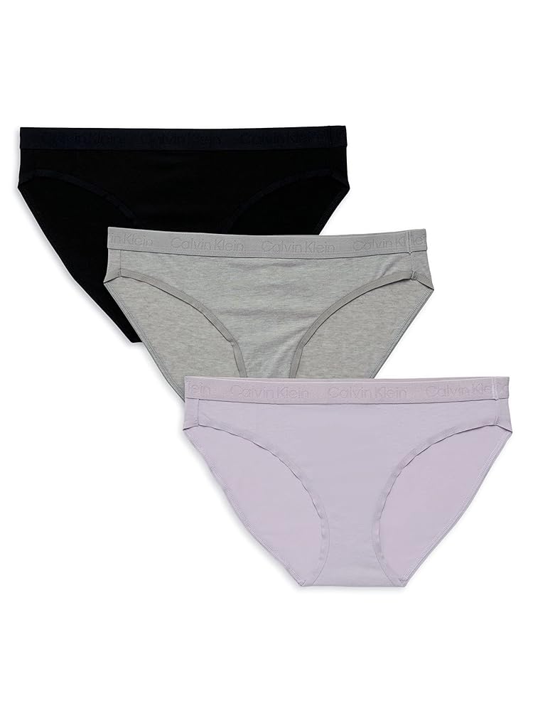 ブラジャー＆ショーツ   Women's Bikini Briefs 3-Pack Set QD3588-933 Calvin Klein Women's Carousel Bikini Panty 3 Pack - QD3588