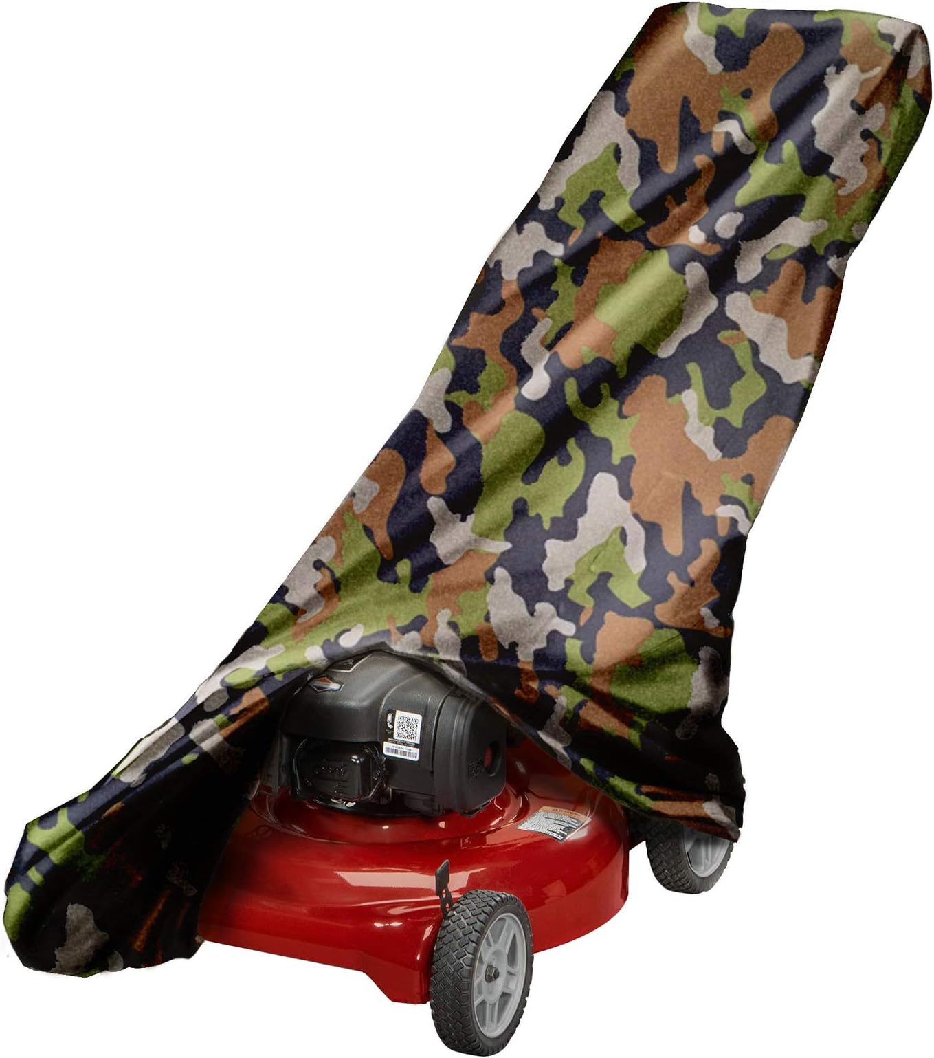 NEXTCOVER Lawn Mower Cover-Universal Fit for Push Mowers,Heavy Duty Waterproof, Double P.U Coated 300D Denier,Camo Color,NL21811-PS
