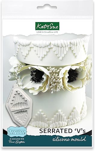 Miniatura 55 de Katy Sue Molde de silicona con volantes pequeños para decoración de pasteles estilo Lambeth - Tamaño de volantes 7.9 x 0.7 x 0.2 pulgadas