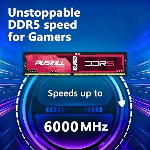 Miniatura 2 de PULSKILL DDR5 RAM 32 GB Kit (2 x 16 GB) 6000 MHz CL30 Memoria de escritorio - Baja latencia, compatible con Intel 700600 Series (XMP 3.0) y AMD