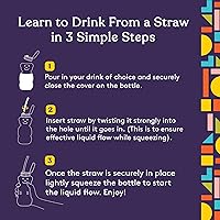 Vista 8 de Special Supplies Honey Bear Straw Cup Long Straws, Squeezable Therapy and Special Needs Assistive Drink Container, Spill Proof and Leak Resistant