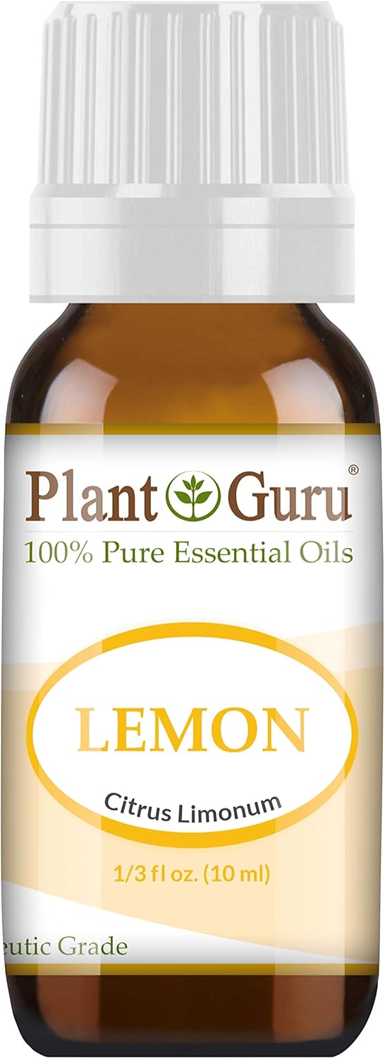 Lemon Essential Oil 10 ml 100% Pure Undiluted Therapeutic Grade Cold Pressed from Fresh Lemon Peel, Great for Aromatherapy Diffuser, Relaxation and Calming, Natural Cleaner.
