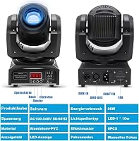 HOLDLAMP DMX512 Mozgó Fejű LED Színpadi Lámpa Szett - 8 Mintás Fényeffekt Diszkóhoz, Bulikhoz, Rendezvényekhez - 2 db 4