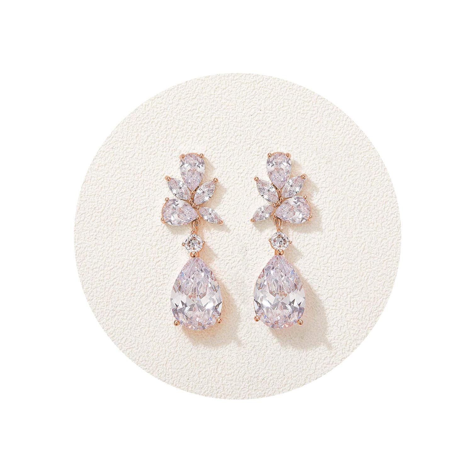 Sweetvelegant Bridal Wedding Earrings For Brides Bridesmaids Cubic