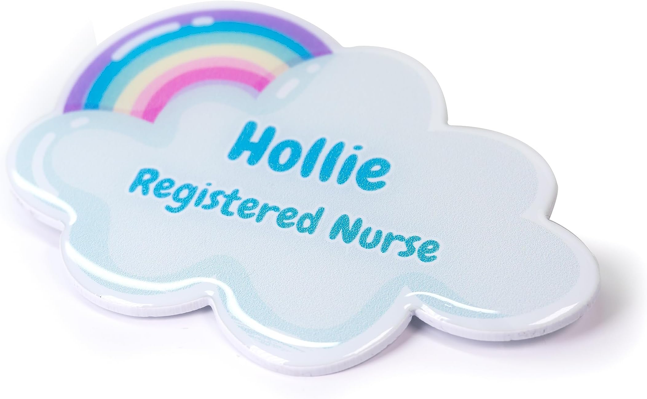 – Badgemaster Hello My Name is Cloud Shaped Badge Premium Domed GP Practitioner Doctor Healthcare Nurse Medical Staff Clinical Student Assistant