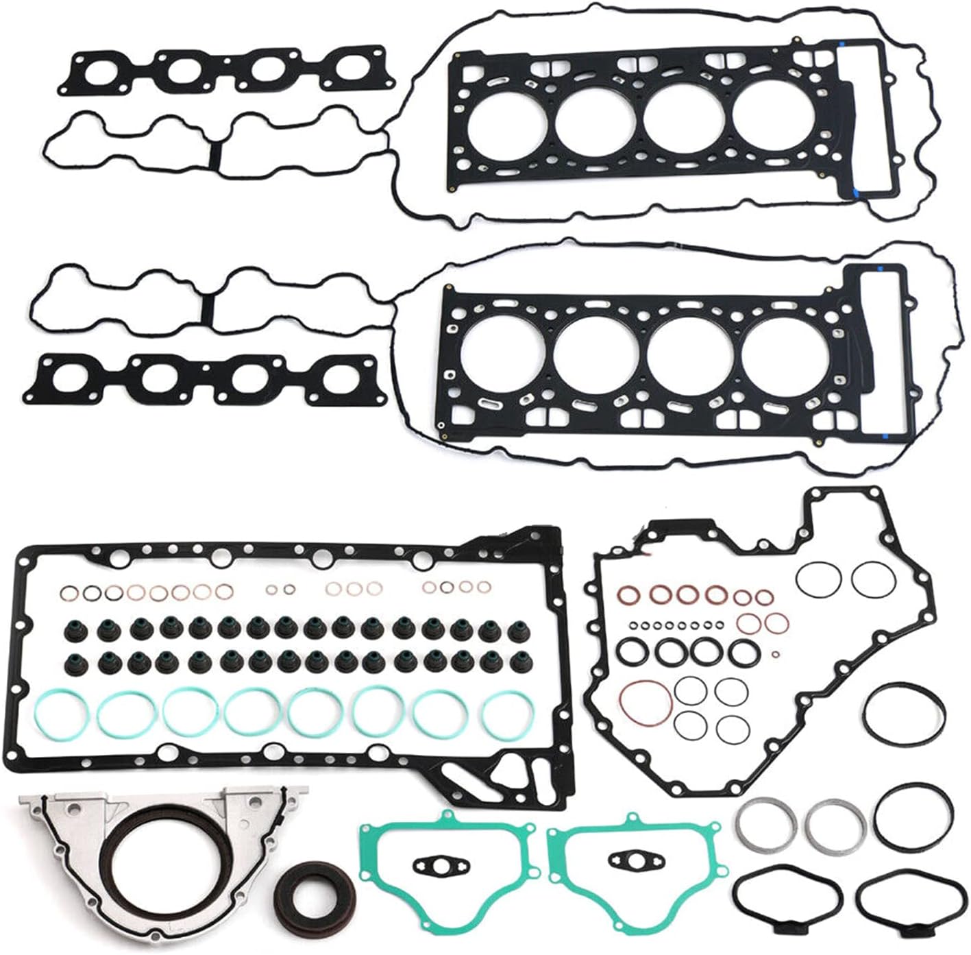 Engine Overhaul Gasket Set 11127567765 11-14-7-647-380 Fits for 550i 750Li X5 X6 F10 F02 F07 E70 E71 N63 4.4T Engine Aftermarket Parts,with 6 Month Warranty