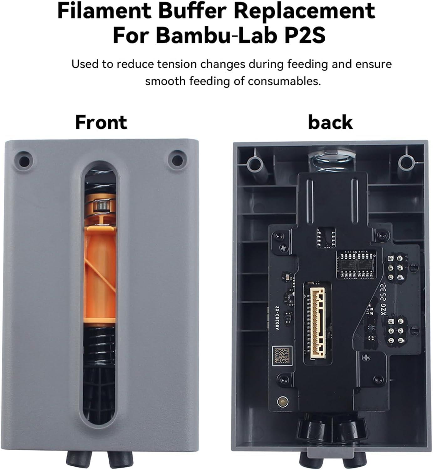 Filament Buffer Replacement Compatible with BambuLab P2S: Reduce Tension Fluctuations and Ensure Smooth Filaments Feeding 3D Printer Accessories