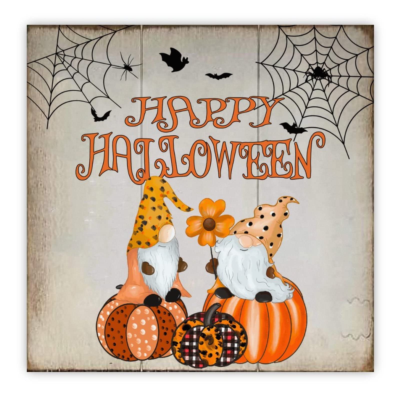Panneau bois suspendre Halloween artisanat motif nain de citrouille