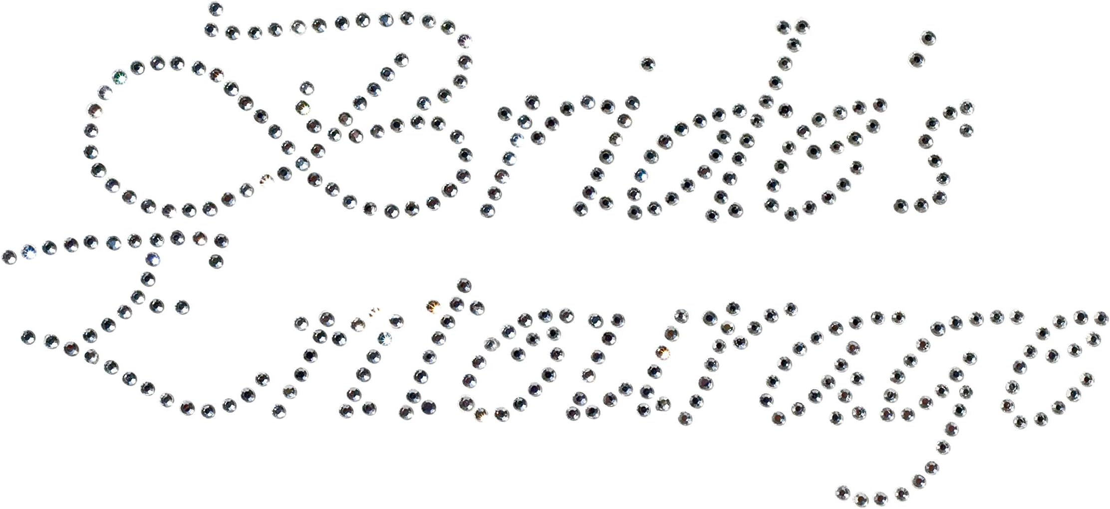 Bride's Entourage Clear Rhinestone Iron on Hotfix Transfer Bling DIY - 8.5x4"- Star Decal Included