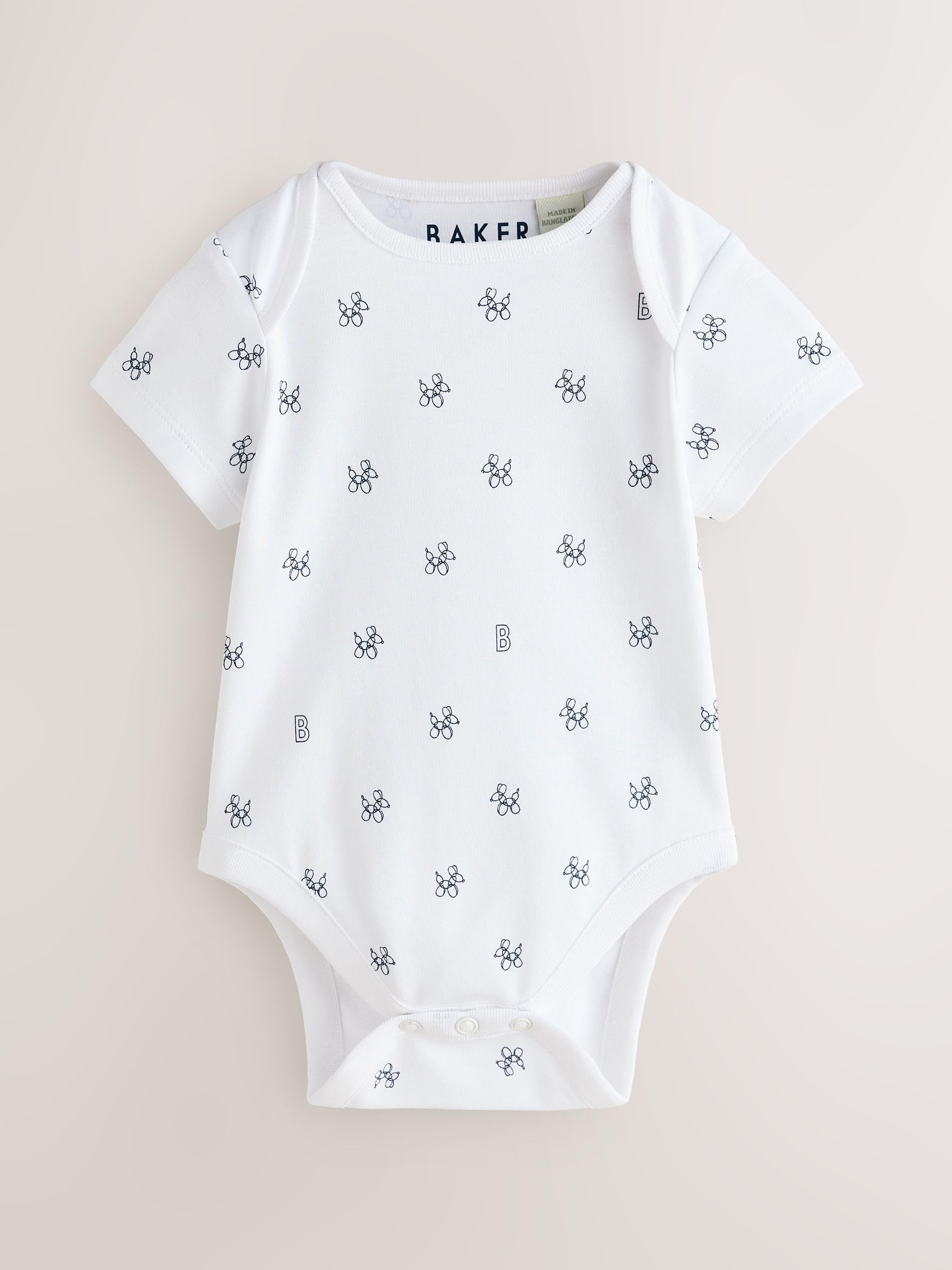 Noworodki chłopcy Zestaw 3 niebieskich body z krótkim rękawem Baker by Ted Baker