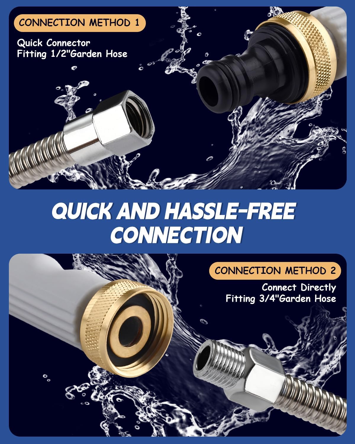 2026 Upgraded Jet Nozzle Power Washer for Garden Hose, Includes 2 High-Pressure Nozzles and Quick Connectors | Hydro Jet High Pressure Washer Tools