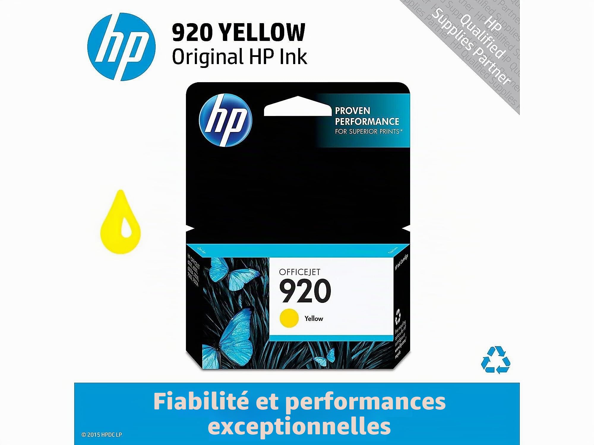 HP CH636AN Cartouche d'encre Jaune