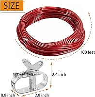 Vista 3 de Cable y cabrestante para cubierta de piscina, cable de cubierta de piscina resistente de 100 CW y trinquete para asegurar cubiertas de piscina sobre