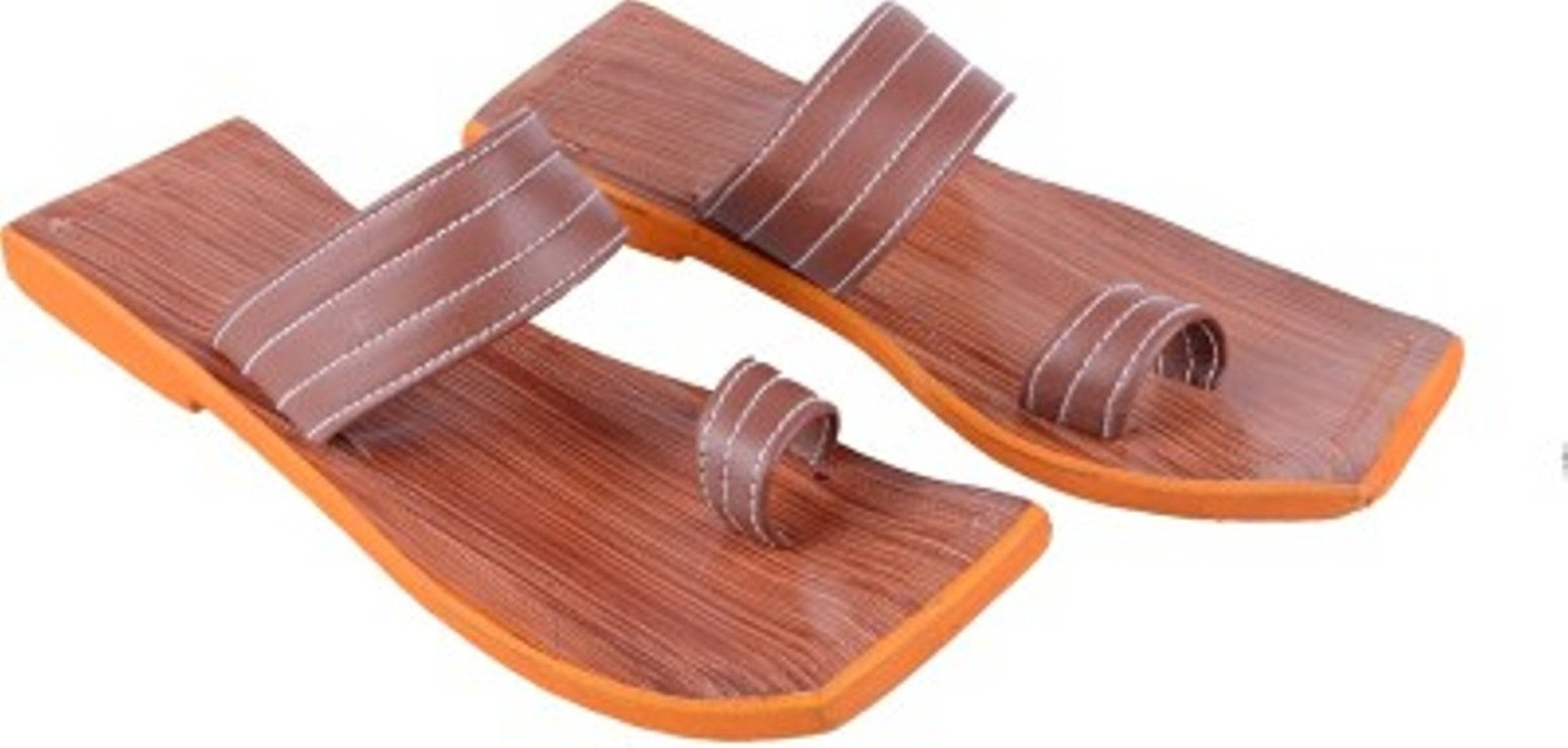 TrueCraft Royal Luxury & Traditional Paduka-Style HandCrafted Ethnic Kolhapuris Chappals/Sandals for Men