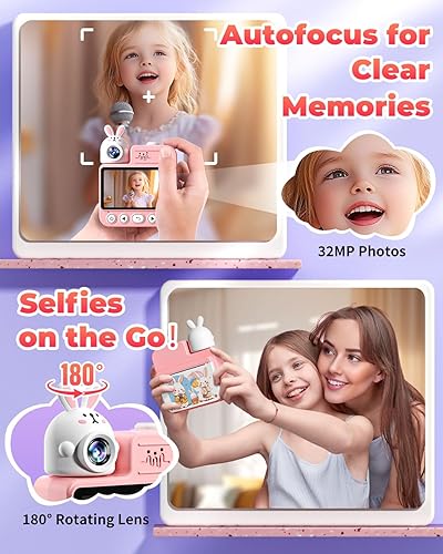 Miniatura 3 de Juguetes de impresión instantánea con cámara para niños, regalos de cumpleaños de Navidad para niñas y niños, cámara digital para niños de 3 4 5 6 7