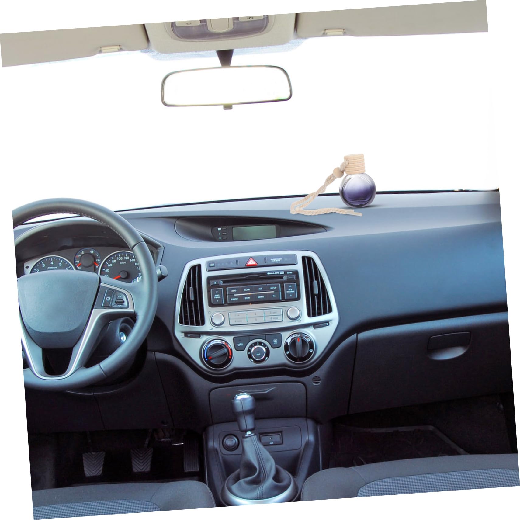GALPADA 20 Stück Schwarzer Parfümanhänger aus Glas und Baumwollseil 8ml zum Aufhängen im Auto Car Diffuser für Deko und Geschenk