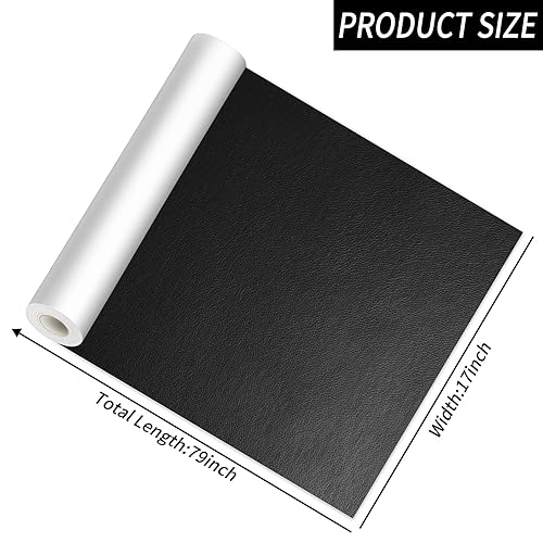 Miniatura 18 de Parche de reparación de cuero, parches de cuero autoadhesivo de 17 x 79 pulgadas para muebles, sofá, asiento de automóvil, sofá, silla, parche