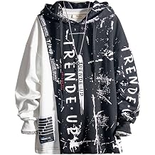 Mens Hoodie Fashion Pullover Sweatshirt Techwear Casual Hip-Hop Sweatshirt Casual Long Sleeve