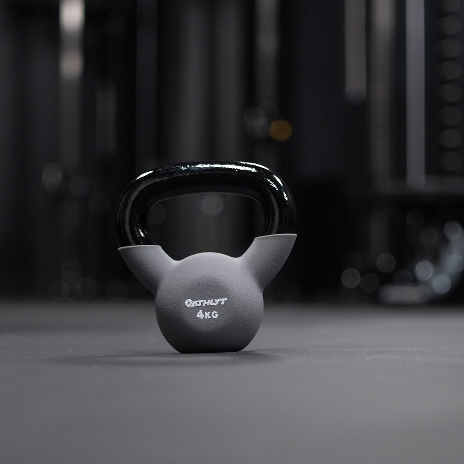 Neoprene Kettlebell, Grey, 4 kg