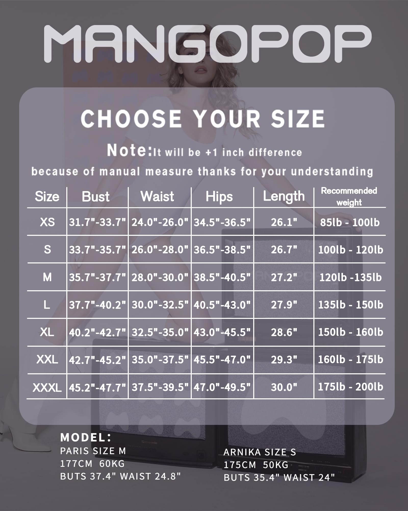 MANGOPOP Body de manga larga con doble forro para mujer, cuello redondo, tanga, corto, sin costuras