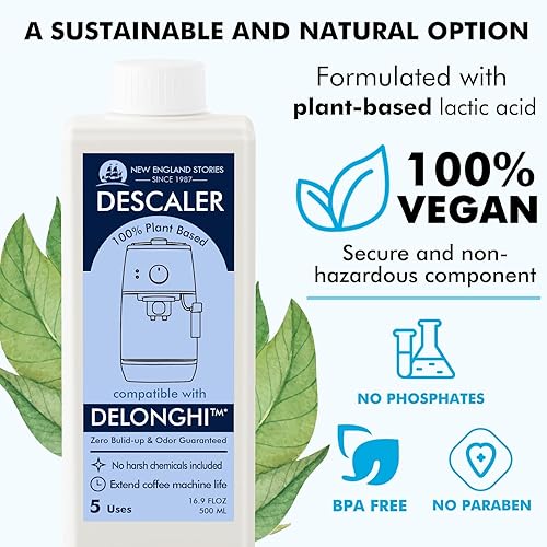 Miniatura 4 de Solución de descalcificación compatible con DeLonghi, especialmente diseñada para limpiar máquinas y cafeteras Delonghi, limpiador de cafetera