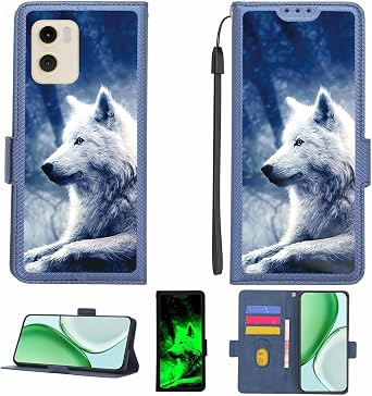 Case Compatible for Jambo Phone Jambophone Jp1 Phone Case Flip Cover [with Tempered Glass Screen Protector][RFID Blocking][Luminous Effect] LPT-Lang