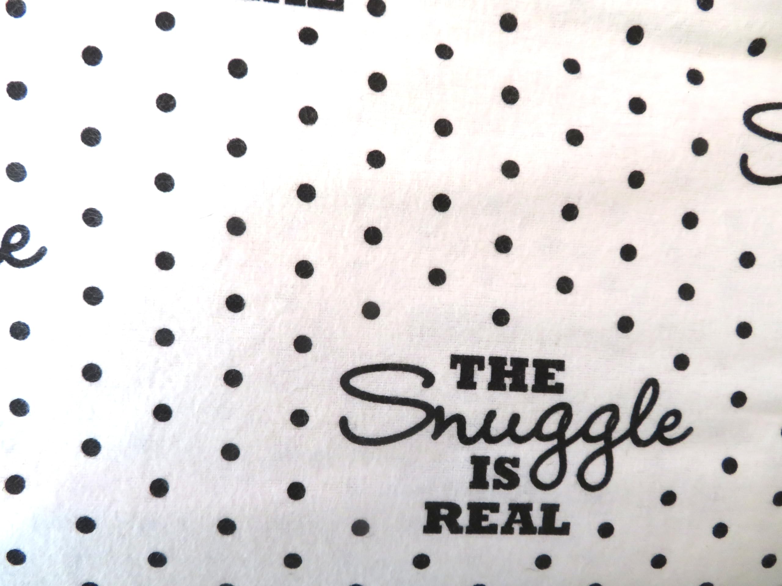 8 Yards Bolt The Snuggle is Real White Poke A Dot Flannel Cotton Fabric