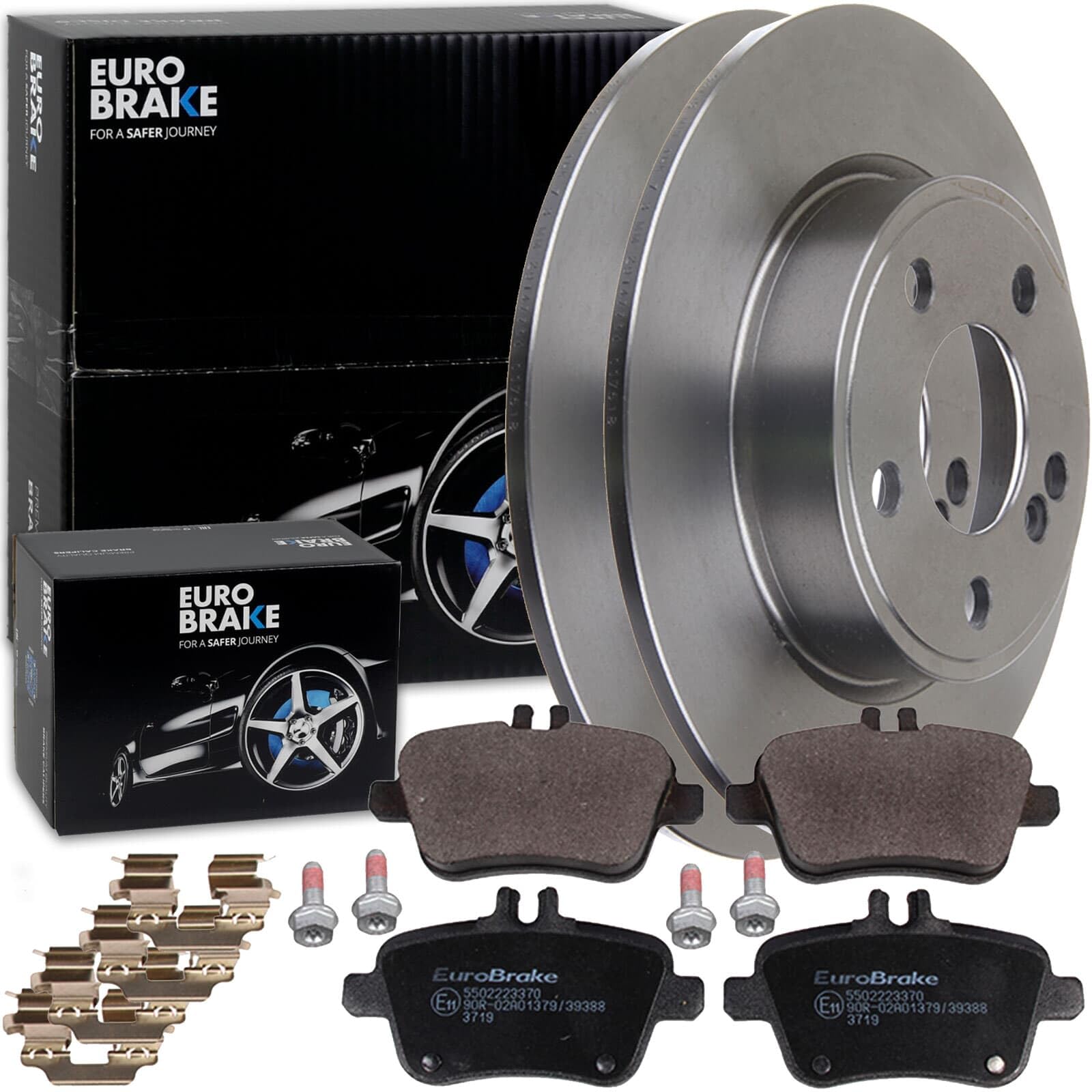 Eurobrake Bremsscheiben 276mm Beläge hinten | A-Klasse W176 B-Klasse W246 Kompatibel mit A-Klasse (W176),B-Klasse Sports Tourer (W246, W242),CLA Coupe (C117)