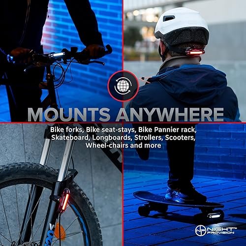 Miniatura 9 de LINE-120 Luces delanteras y traseras para bicicleta o monopatín  Juego de faros LED recargables por USB y luces traseras  Accesorios para la