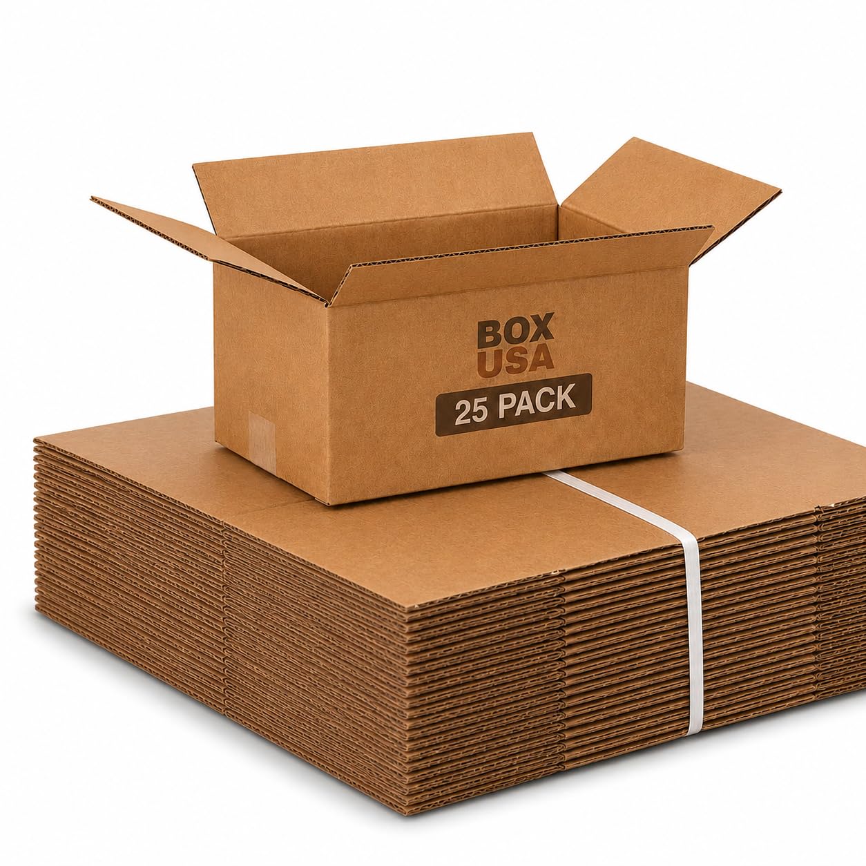 BOX USA Moving Boxes, 15"L x 10"W x 6"H, 65 lbs Capacity (25-Pack)