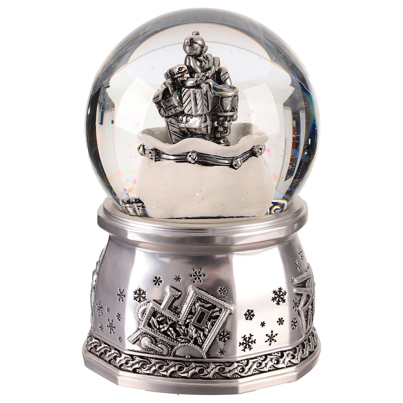 Holyart Bola de Nieve 100 mm Plata Saco Regalos 10x10x15 cm
