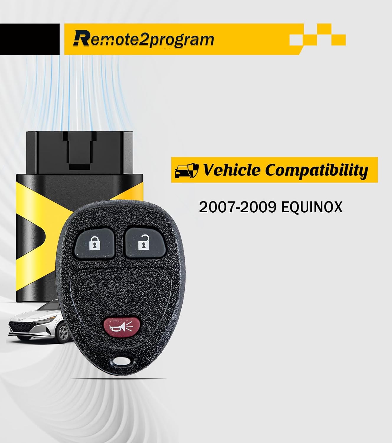 DIY Programming Car Remote Control Replacement for 2007-2009 Equinox with FCC: OUC60270 (3 BUTTON/OUC60270)