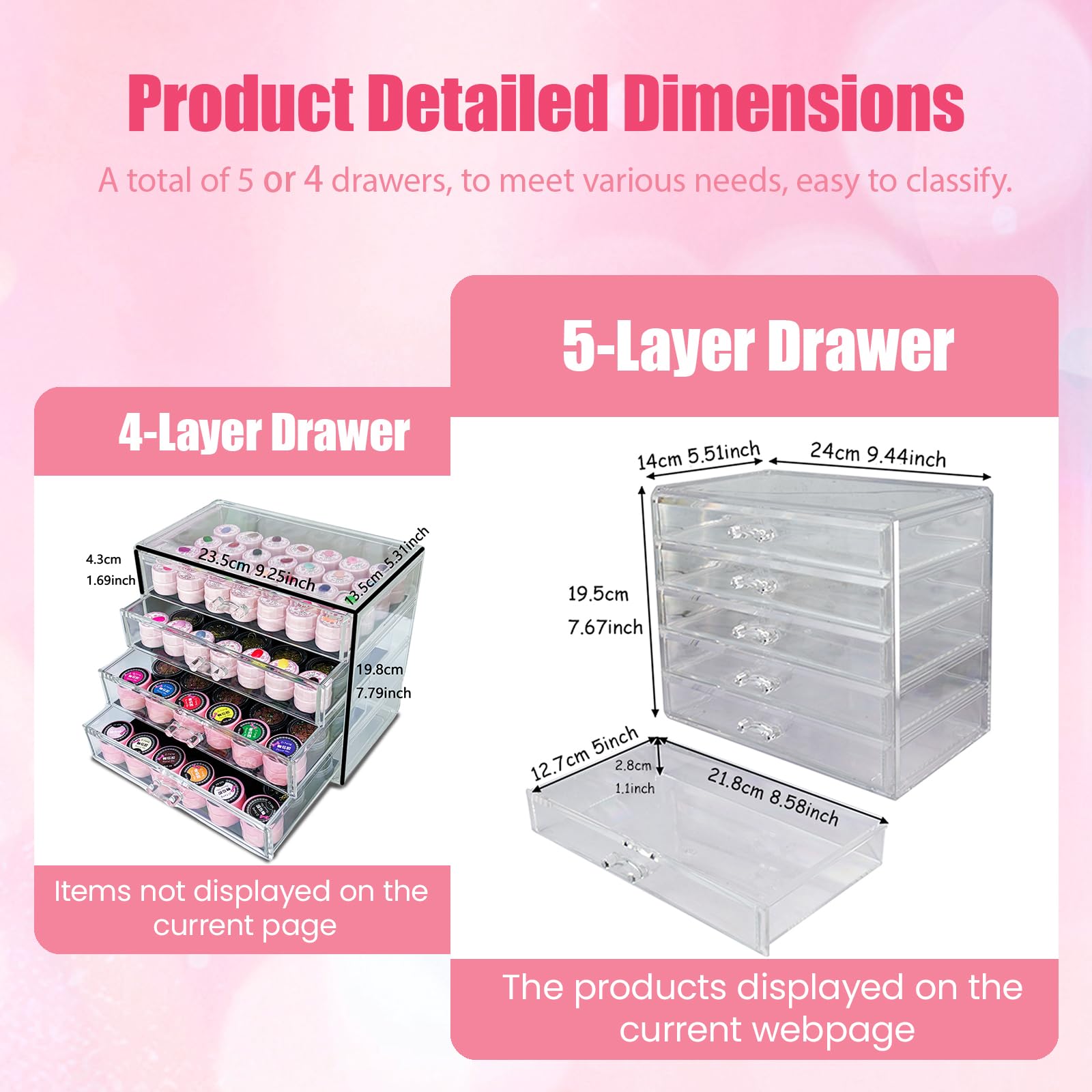 Transparente Schmuck Aufbewahrungsbox – 19x7,5x3,8 Cm, Kunststoff, Für Schmuck, Nail Art & Kleinteile