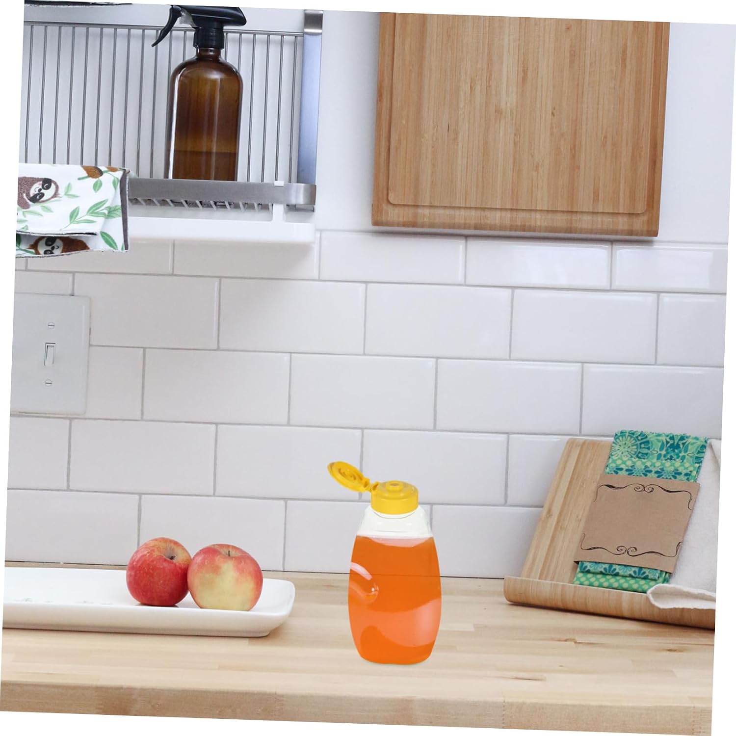 Ciieeo Honey Squeeze Bottle 6pcs PET Reusable Airtight Leak-proof Xmas