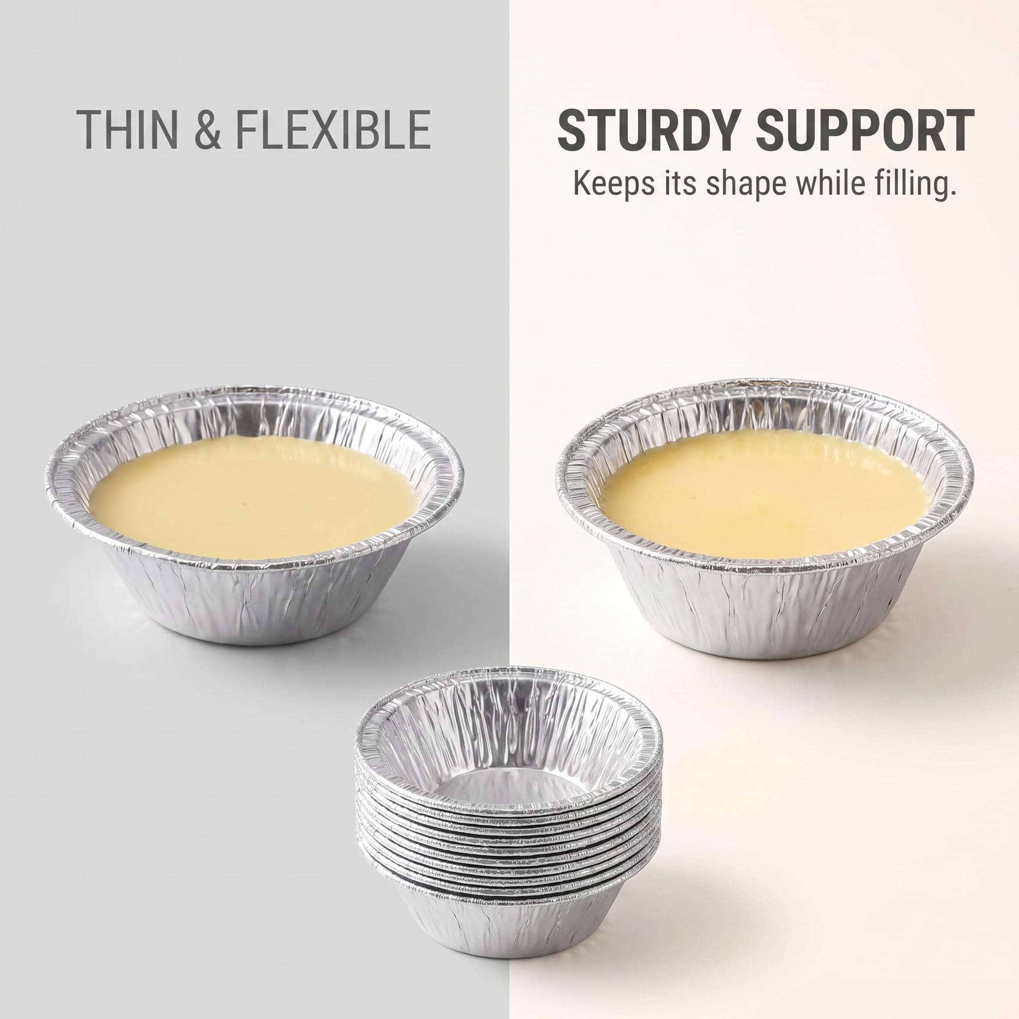 View 1 of ***MINOR DAMAGE***
Mozff 50PCS Silver Mini Pie Tins