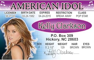 Signs 4 Fun Parody Driver’s License | Kelly Clarkson ID | Fake ID Novelty Card | Collectible Trading Card Driver’s License | Novelty Gift for Holidays | Made in The USA