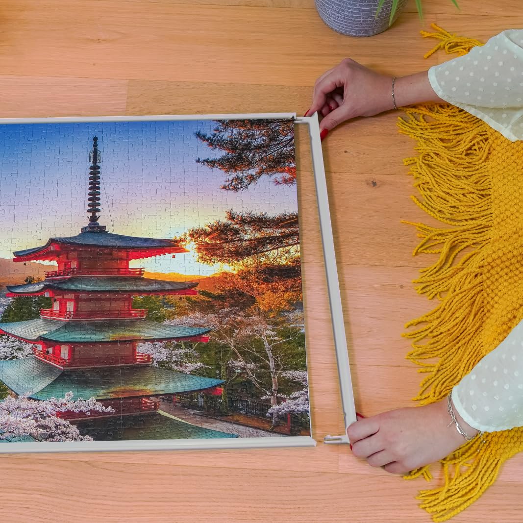 Cadre de Puzzle Ravensburger, Blanc, 17901, Taille 70,4 x 50,4 cm, adapté aux Puzzles de 1000 pièces