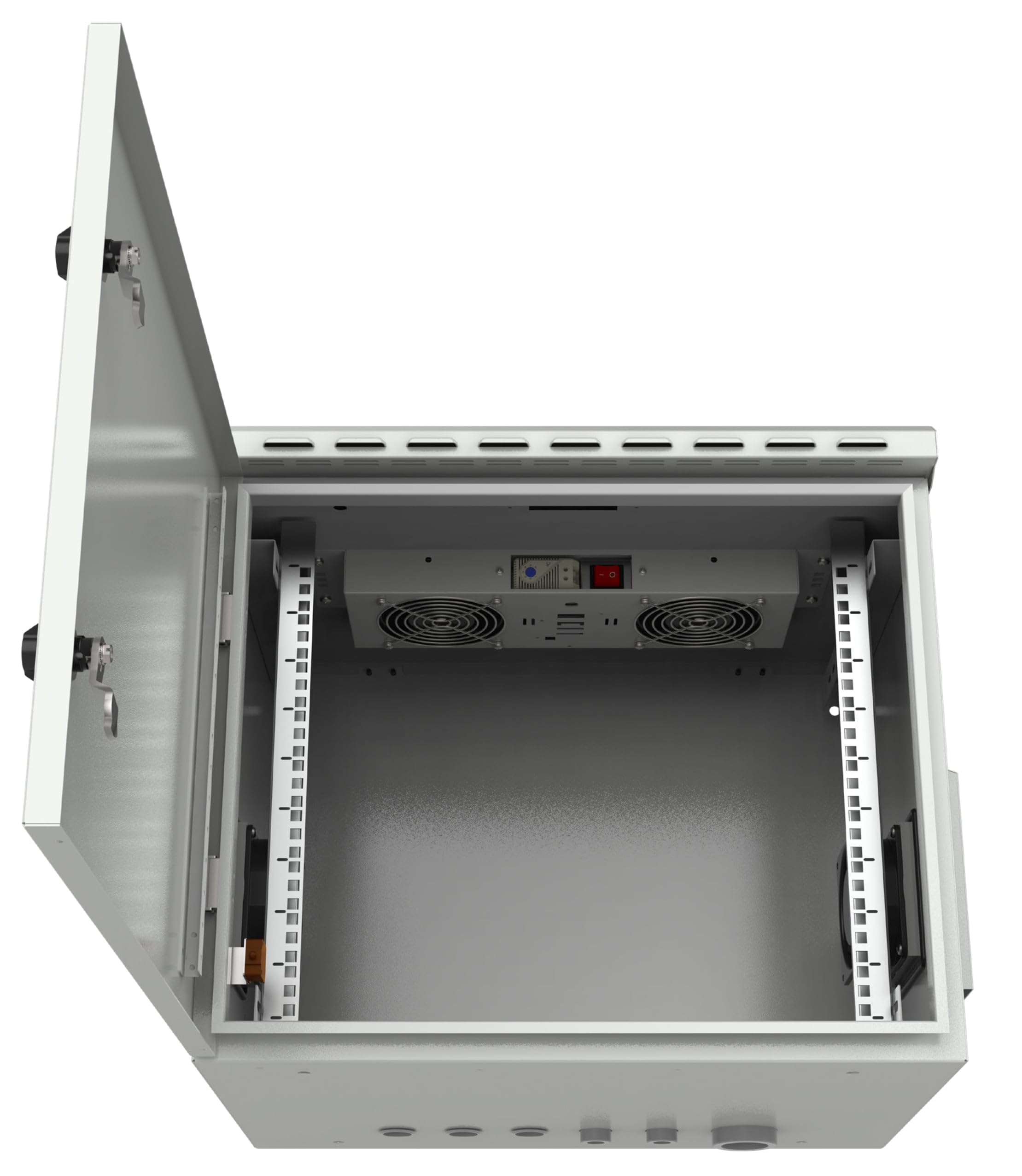 Techly Professional 364989 Kit di Ventilazione a Soffitto per Rack 19" IP55 2 Ventole Grigio Grigio
