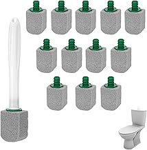 12 Pcs Pumice Stone For Toilet Set, Toilet Pumice Cleaning Stone with Handle for Calcium Buildup Cleaner Brushes for Cleaning Supplies Bathroom Pool Toilet Limescale Remover