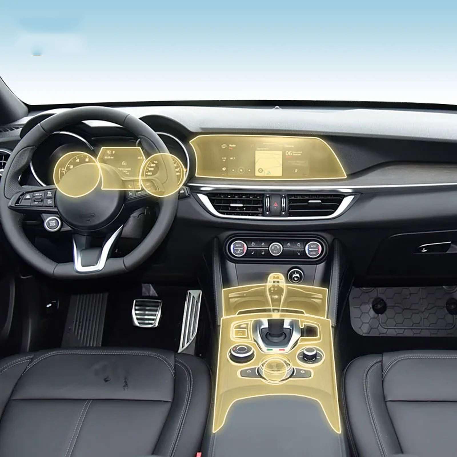 Film PPF TPU intérieur pour Alfa Romeo Stelvio 2022-2024 (Conduite à droite)