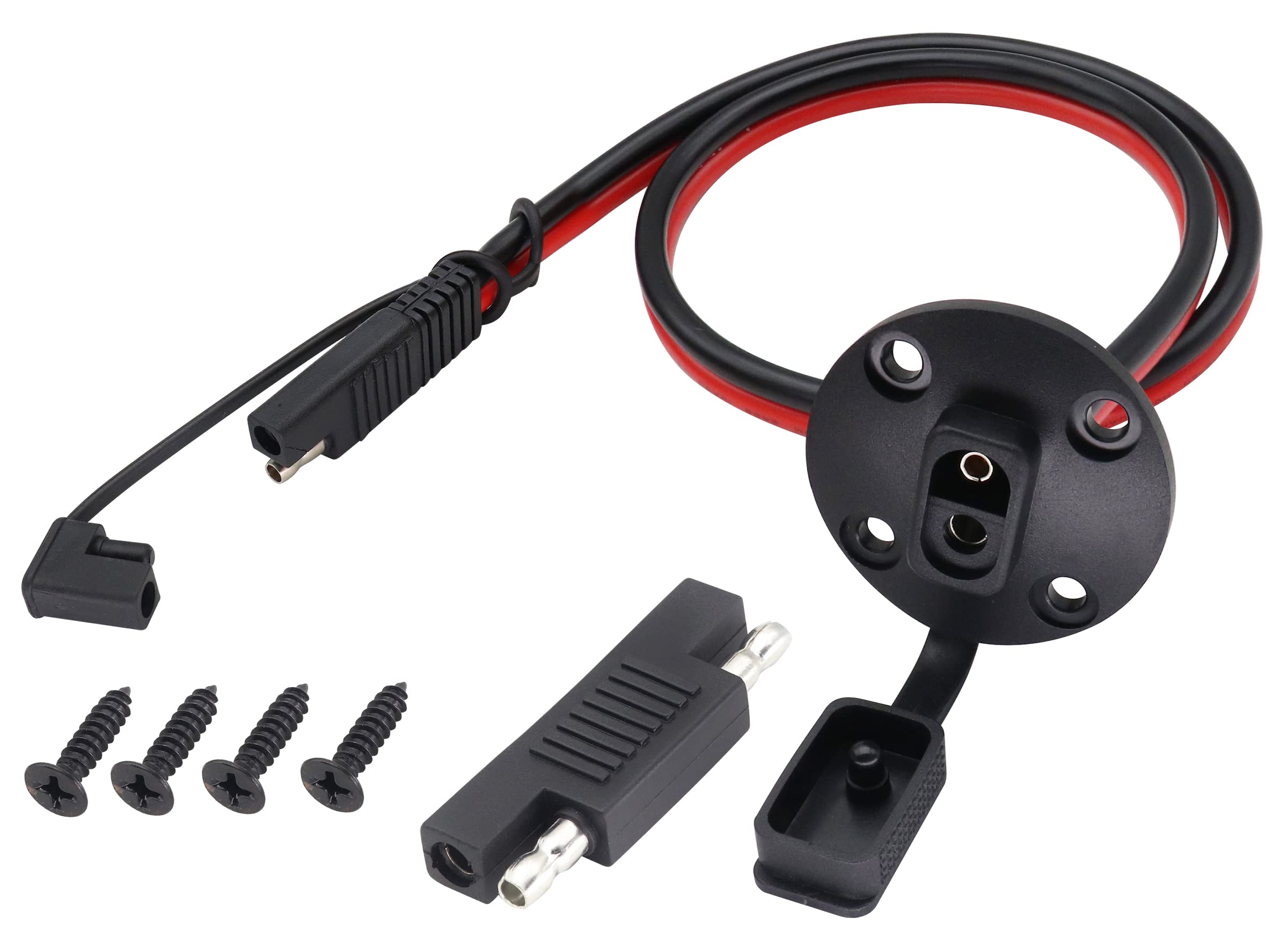 Cavo Di Prolunga SAE 10 AWG Con Presa Da Pannello Resistente Alle Intemperie - Connettore A Sgancio Rapido Per Pannelli Solari, Batterie E Veicoli - 4