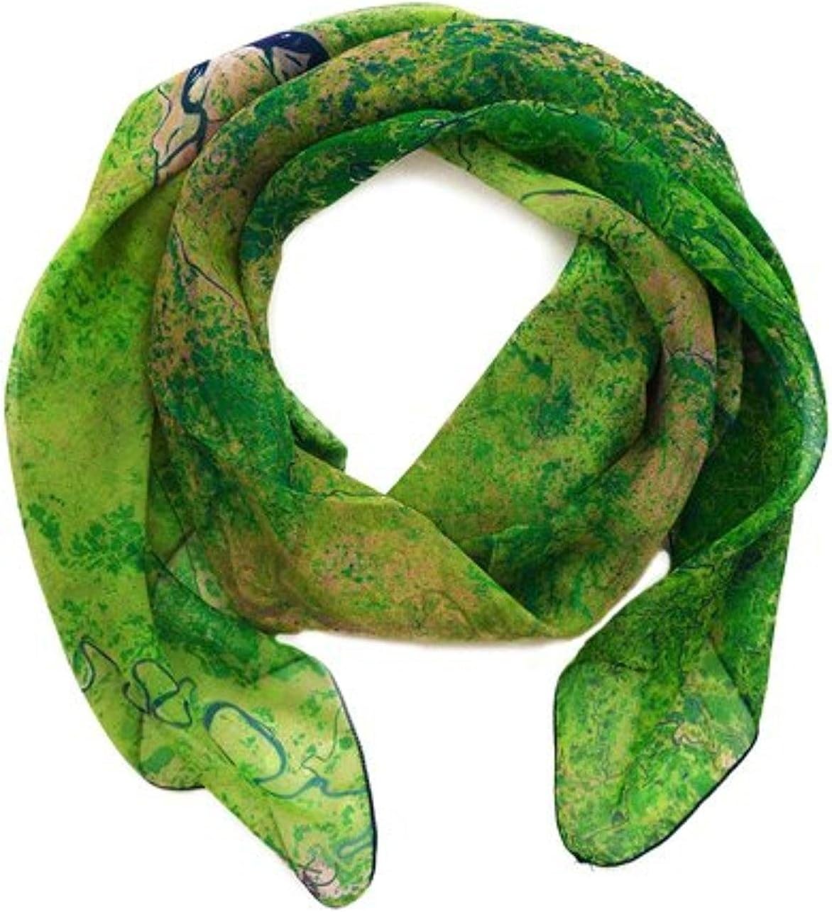 Dhaka Print Women's Large Scarf 42" x 42" 100% Silk